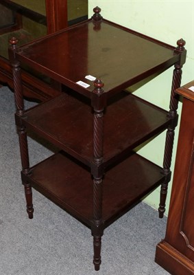 Lot 1385 - A 19th century three-tier whatnot, 74cm high