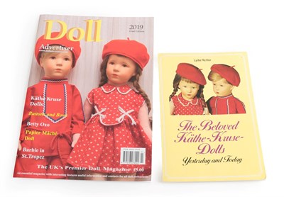 Lot 2009 - Pair of Circa 1950's Käthe Kruse Dolls, the little boy is dressed in a red cotton long sleeved top