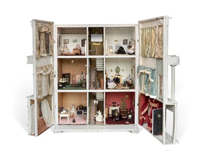 Lot 2012 - Circa 1850 'Belgravia' White Painted Wooden Dolls' Town House From the Vivian Green Collection,...