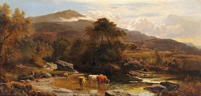 Lot 739 - Sidney Richard Percy (1821-1886) "On the Fallock, Dumbartonshire" Signed and dated (18)67,...