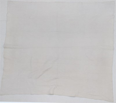 Lot 2037 - Circa 1890 Durham Whole Cloth Quilt, with faded rose pattern to the front, white cotton to the...