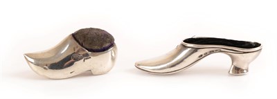 Lot 2070 - Edwardian Silver Ladies' Shoe Pin Cushion, modelled as a ladies' mule, inscribed to the...