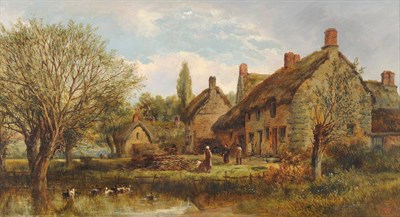 Lot 745 - William Pitt (fl.1853-1890) "Upper Tysoe, South Warwickshire" Signed with the artist's...