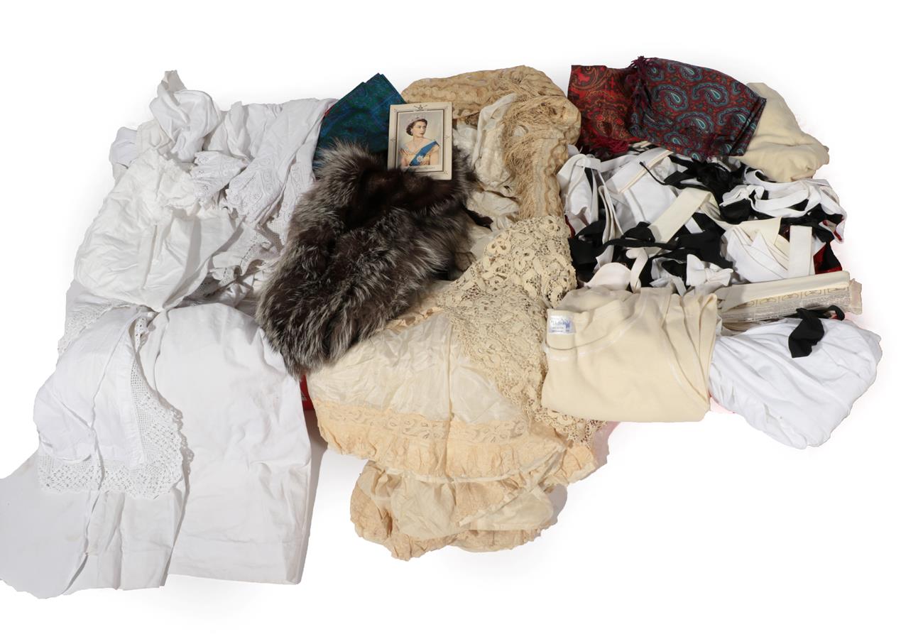 Lot 2116 - Assorted Late 19th/Early 20th Century Costume and Accessories, including gentleman's cream wool one