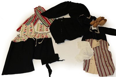 Lot 2118 - Early 20th Century and Later Dutch Costumes, comprising adult male and female with black wool...