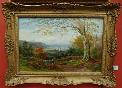 Lot 752 - Thomas Joseph Banks (1828-1896) "Guisborough Priory, Roseberry Topping" Signed with the...