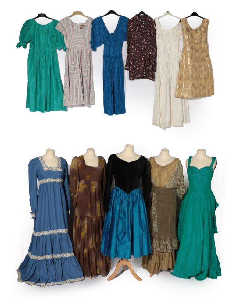 Lot 2167 - Circa 1970's/1980's Ladies' Evening and Other Dresses, comprising six Vivien Smith of York...