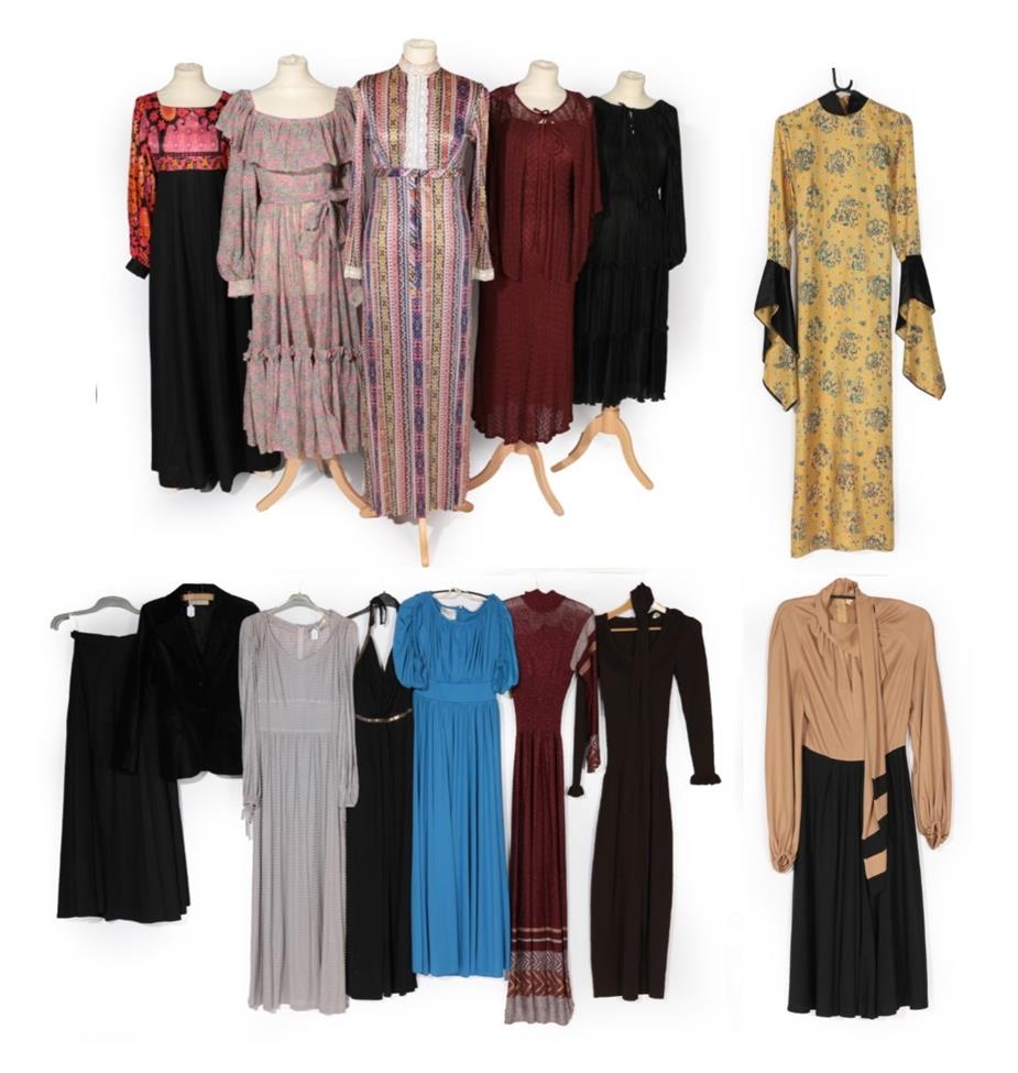 Lot 2172 - Assorted Circa 1970's and Later Ladies' Costume, comprising a New Generation mustard coloured...