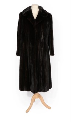Lot 2184 - Dark Brown Mink Long Coat