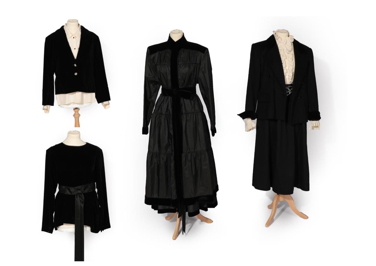 Lot 2187 - Group of Circa 1980's Yves Saint Laurent Rive Gauche Clothing, comprising a black wool double...