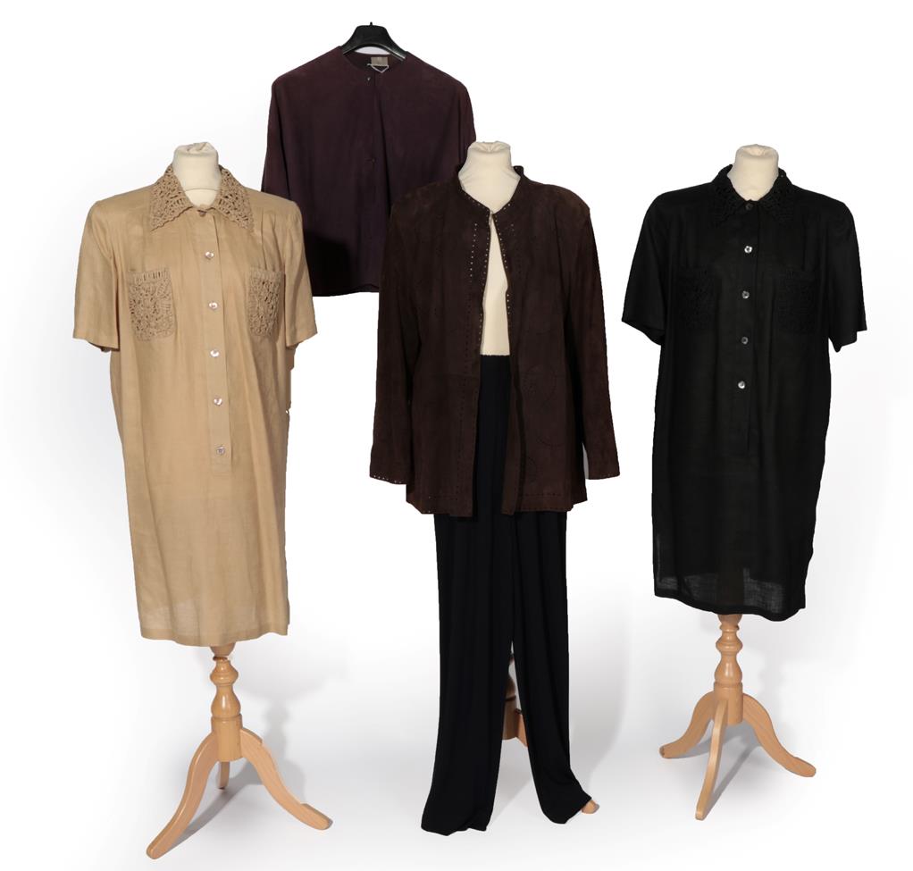 Lot 2188 - Five Items of Designer Clothing, comprising two Valentino Miss V linen short sleeved dress,...