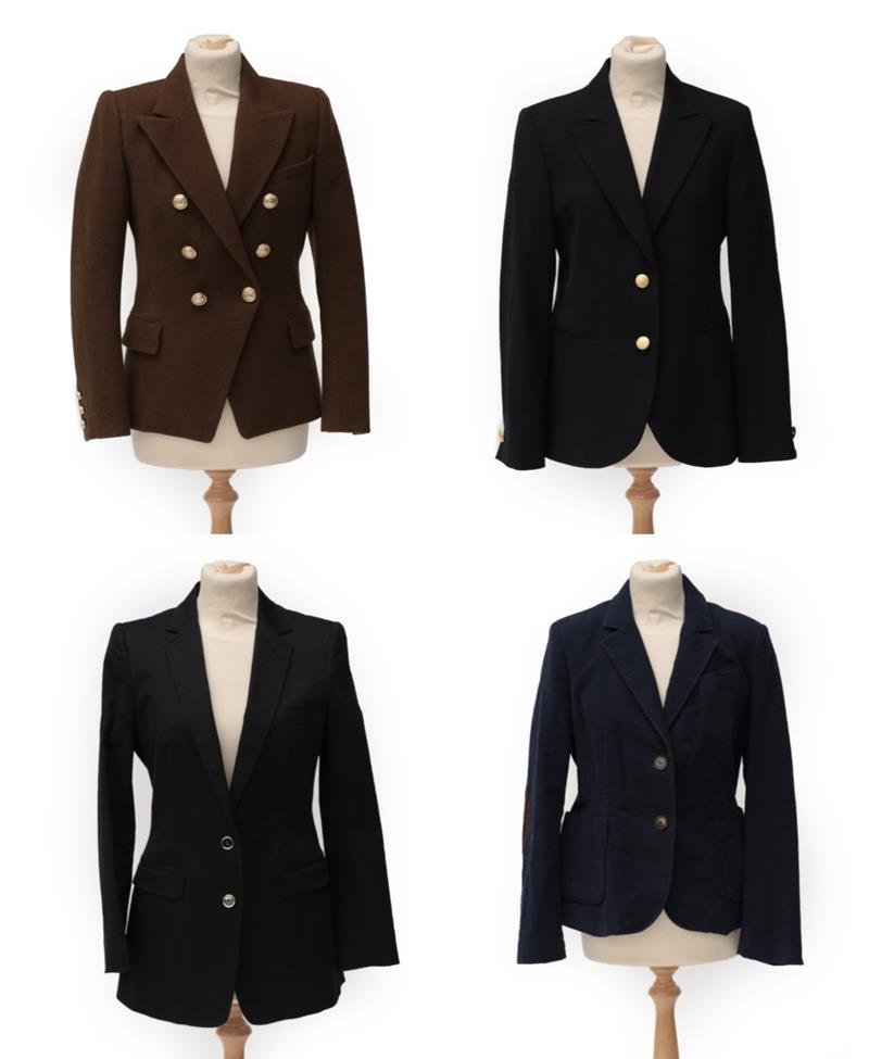 Lot 2191 - Ladies' Jackets / Blazers comprising a Dolce & Gabbana Black Cotton Blazer, lined with leopard...