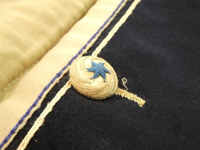 Lot 2231 - Late 19th Century Marquis of Ailsa Blue Wool Carriage Driving Lap Robe, with cream wool edging...