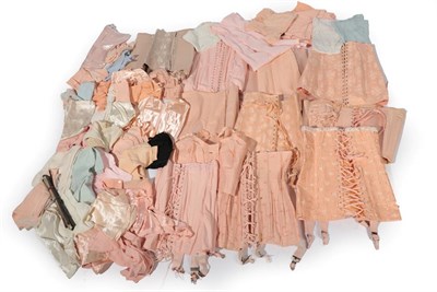 Lot 2248 - Assorted Silk and Other Lingerie, girdles, corsets etc, some bearing the CC41 label (one box)