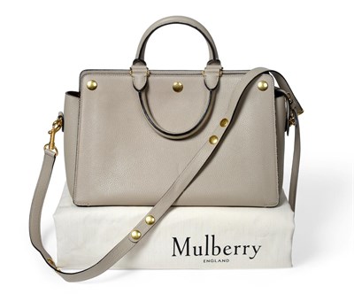 Lot 2292 - Mulberry 'Chester' Handbag, in Taupe Small Classic Grain Leather, lined in conker coloured...