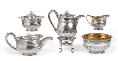 Lot 104 - A 19th Century Russian Silver Tea Service, Ivar Pragst over another, St Petersburg 1830, comprising