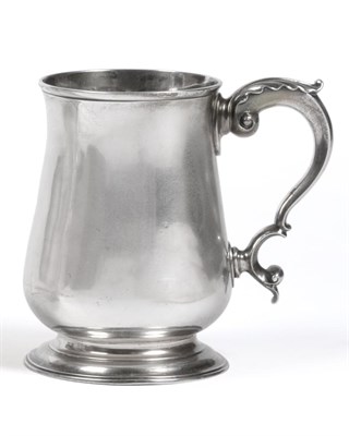 Lot 124 - A George III Silver Mug, Francis Crump, London 1771, of plain baluster form with a double...