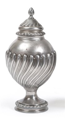 Lot 125 - A George II Silver Tea Caddy, Emick Romer, London 1759, of typical baluster form with spiral...