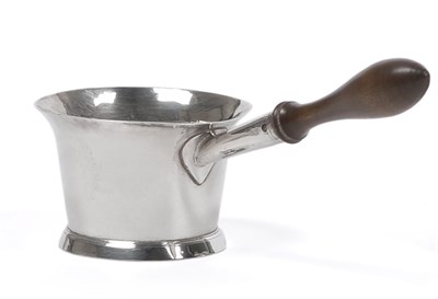Lot 126 - A George II Silver Saucepan, maker's mark worn, London 1737, with flared sides and a turned...