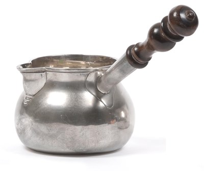Lot 127 - A George I Silver Saucepan, Thomas Farren, London 1726, of baluster form with a plain reeded...