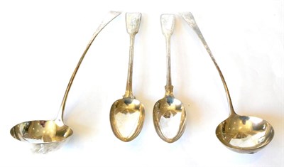 Lot 130 - Two Basting Spoons, The Portland Co, London 1860 and Chawner & Co (George William Adams),...