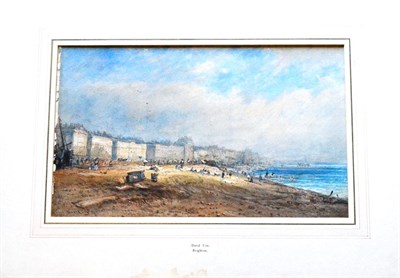 Lot 182 - Circle of David Cox (19th century)  ''Brighton'' Bears signature, watercolour heightened with...