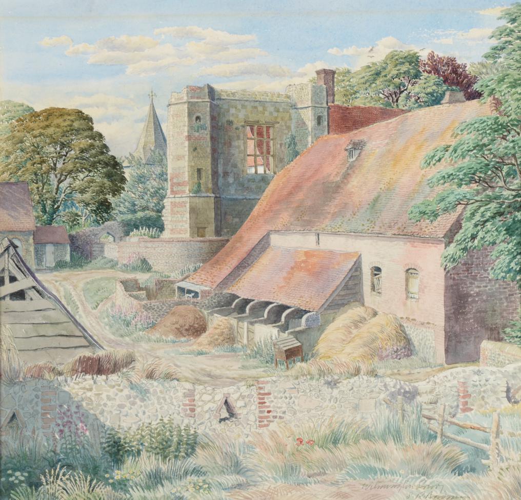 Lot 186 - Stanley Roy Badmin RWS (1906-1989) ''Wilmington Priory'' Signed and inscribed with the title,...
