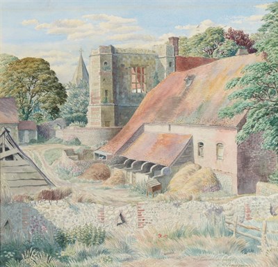 Lot 186 - Stanley Roy Badmin RWS (1906-1989) ''Wilmington Priory'' Signed and inscribed with the title,...