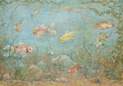 Lot 187 - Lionel Townsend Crawshaw BA, LLM, RSW (1864-1949)  ''Underwater Scene'' Signed, watercolour and...