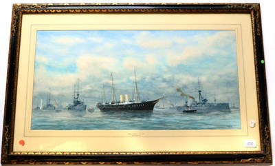 Lot 202 - H E F Buch (19th/20th century)  ''The Royal Yacht Victoria and Albert III at a Review of the...
