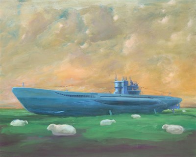 Lot 205 - Stephen Barclay (b.1961) ''U-Boat, Pastoral'' 2003 Signed, inscribed and dated 2003 verso,...