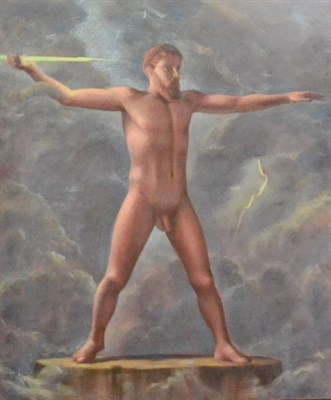 Lot 234 - Grant Drumheller (Contemporary) ''The Lightening Thrower'' Oil on canvas, 233cm by 193.5cm