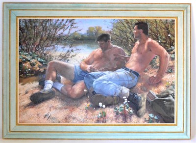 Lot 236 - Michael Murfin (b.1954) ''Morning Break'' 1989 Signed, acrylic on canvas, 120cm by 181.5cm...