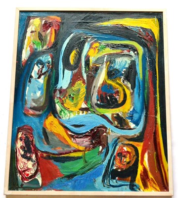 Lot 241 - Finn Pedersen (b.1944) ''Composition'' Oil on canvas, 60.5cm by 49.5cm