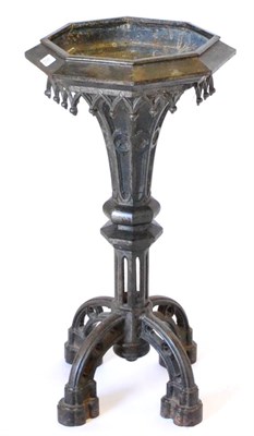 Lot 250 - A Gothic Style Cast Iron Planter, probably 19th century, of octagonal shaped form, with...