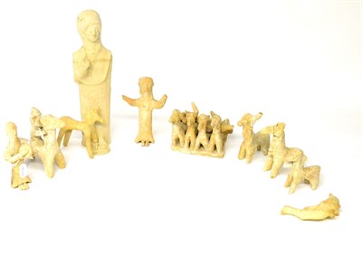 Lot 262 - A Collection of Ten Various Terracotta Figures, in Antique style