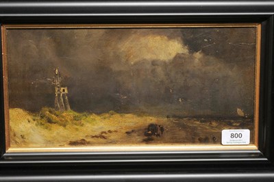 Lot 800 - French School (19th century) "Coastal scene - Isle de Cooney, New York"  Indistinctly signed...