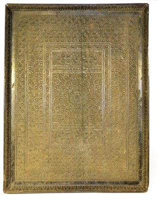 Lot 331 - An Anglo-Indian Table Top, 19th century, profusely carved with panels and bands of arcading and...