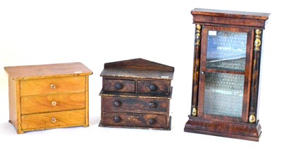 Lot 422 - A 19th Century Rosewood and Parcel Gilt Wall Cabinet, with glazed door and pilaster supports,...