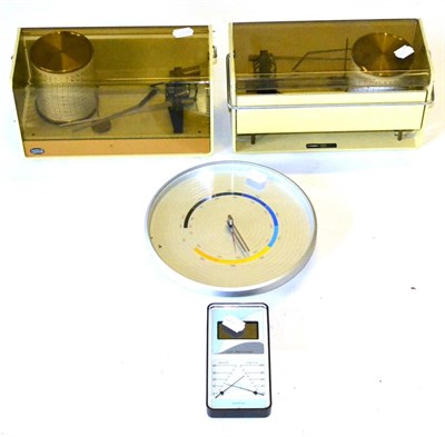 Lot 469 - Two Castella Barographs; An LCD Barometer; A Circular Wall Mounted Barometer; A Model of an Air...