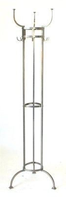 Lot 551 - A Stainless Steel/Chrome Retro Style Coat Stand, designed by Otto Blümel, with three arms and...