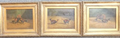 Lot 825 - Follower of Henry Thomas Alken (19th century) Cock-fighting scenes: "Squaring up"; "The...