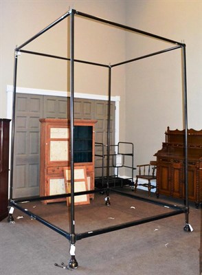 Lot 634 - A 20th Century Metal and Bronzed Four-Poster Bed, 208cm by 220cm