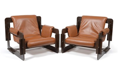 Lot 690 - Arne Jacobsen (1902-1971): A Pair of Lounge Chairs, designed circa 1960 for Fritz Hansen, the...