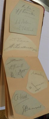 Lot 3004 - Cricket Autographs In An Autograph Book including 1929: Surrey (Hobbs, Sutcliffe), South...