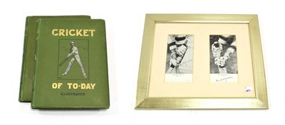 Lot 3005 - Donald Bradman Two Signed Photographs 'The Bradman Grip' (framed) and Cricket of Today...