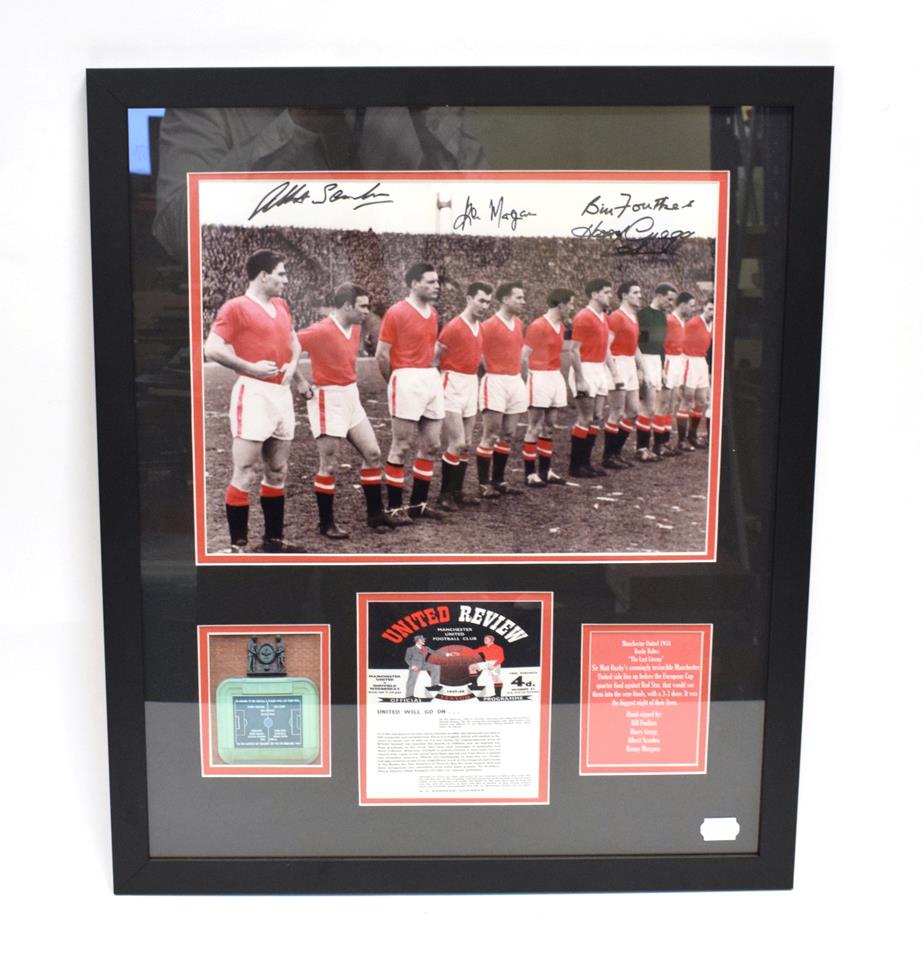 Lot 3015 - Manchester United 'Busby Babes' Signed Photograph signed by Albert Scanlon, Kenny Morgan, Bill...