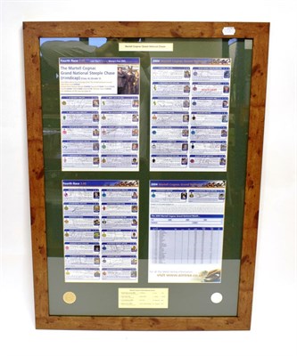 Lot 3018 - Framed Autographed Racecard Martell Cognac Grand National 2004 numbered 37/200