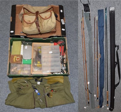 Lot 3027 - A Collection of Fishing Tackle, including a Grey's of Alnwick, GRX #6/7, two-piece, graphite...