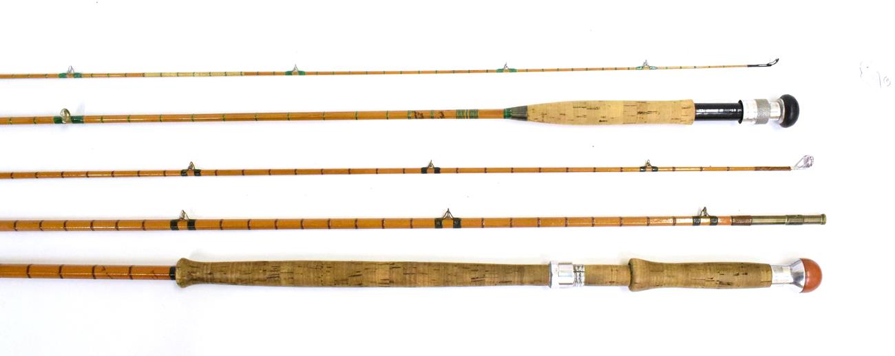 Lot 3039 - A Hardy, ''The L.R.H. Greased Line'', three-piece with spare top, palakona spinning rod, No.E63173